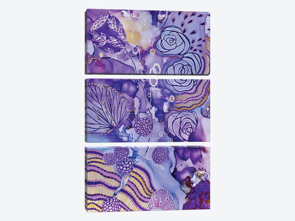 Purple Reign by Amy Tieman 3-piece Canvas Print