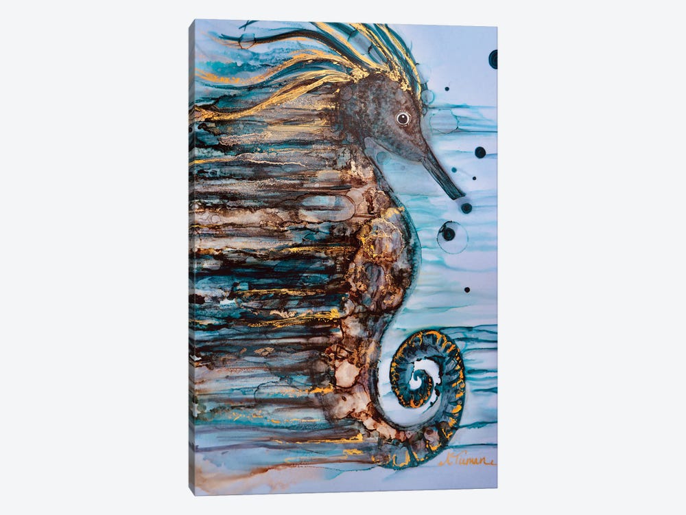 Monsieur Seahorse by Amy Tieman 1-piece Canvas Art