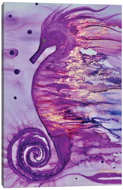 Madame Seahorse Canvas Art Print - Amy Tieman