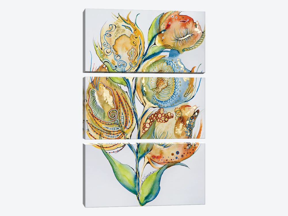 Regal Floral by Amy Tieman 3-piece Canvas Art Print