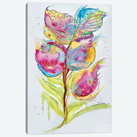 Confetti Floral Canvas Print #TYM37} by Amy Tieman Canvas Print