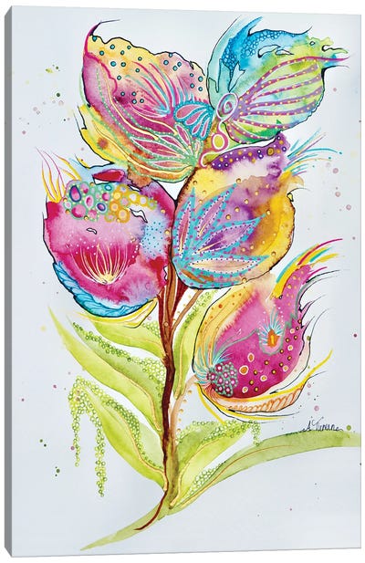 Confetti Floral Canvas Art Print - Amy Tieman