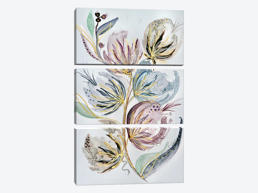 Spa Floral by Amy Tieman 3-piece Canvas Artwork