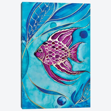 Royal Angelfish Canvas Print #TYM44} by Amy Tieman Canvas Artwork