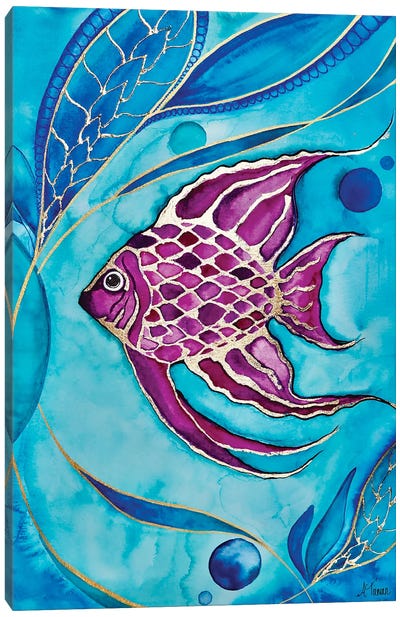 Royal Angelfish Canvas Art Print - Amy Tieman