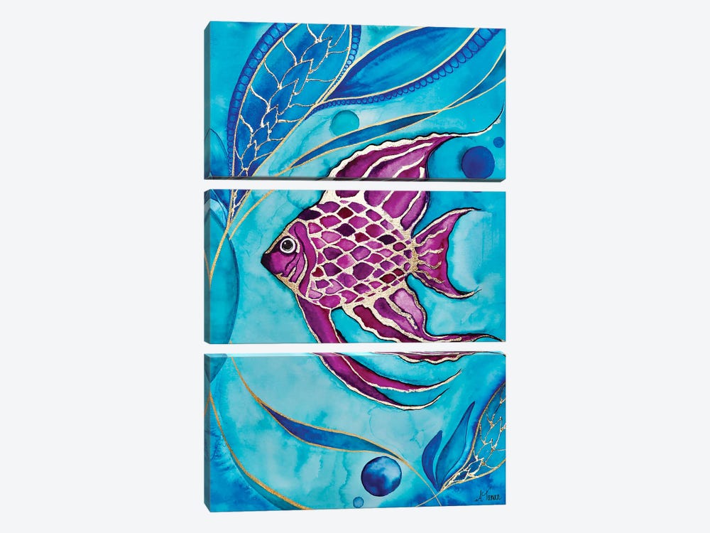 Royal Angelfish by Amy Tieman 3-piece Canvas Artwork