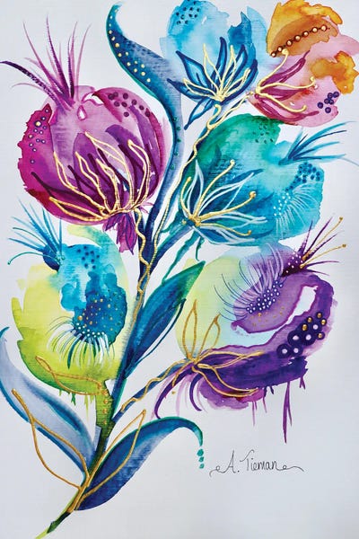 Fiesta Floral by Amy Tieman framed wall art