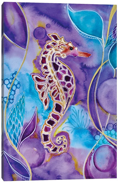 Feeling Free Canvas Art Print - Seahorse Art