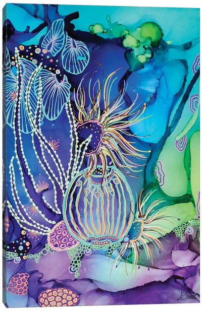 Twilight Canvas Art Print - Ocean Blues