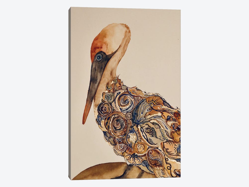 Proud Pelican by Amy Tieman 1-piece Canvas Art Print