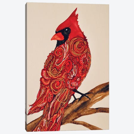 Regal Cardinal Canvas Print #TYM68} by Amy Tieman Canvas Art Print