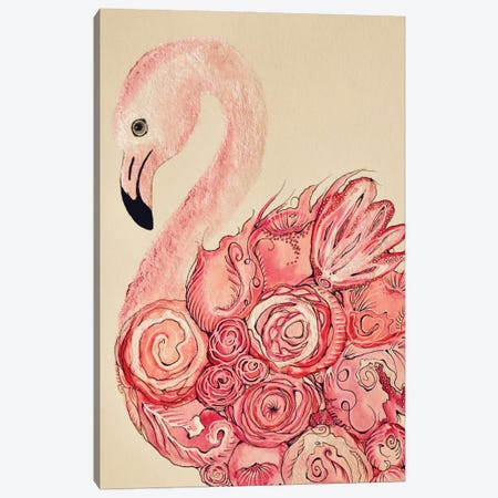 Fabulous Flamingo Canvas Print #TYM70} by Amy Tieman Canvas Wall Art