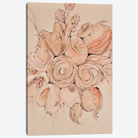Blushing Blooms Canvas Print #TYM73} by Amy Tieman Canvas Wall Art