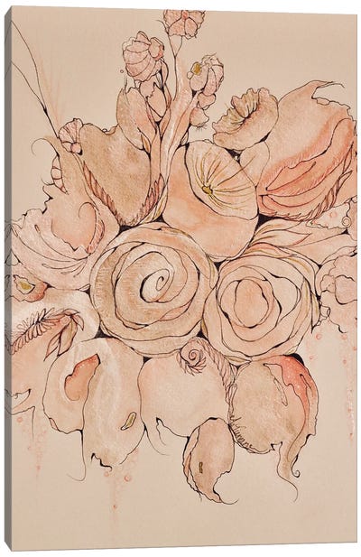 Blushing Blooms Canvas Art Print - Amy Tieman