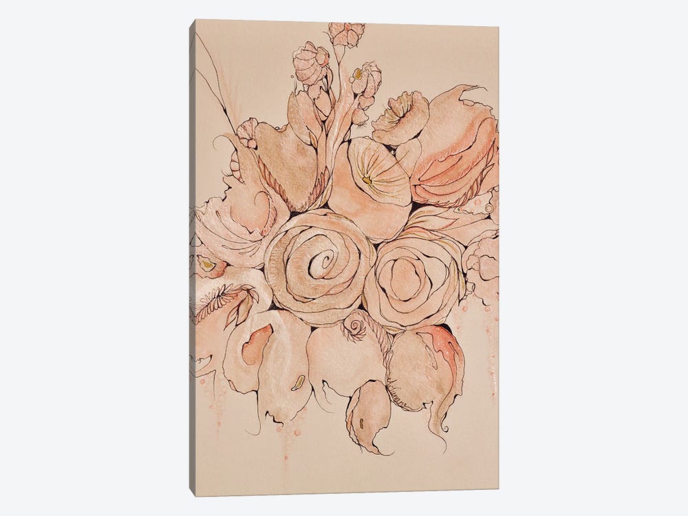 Blushing Blooms by Amy Tieman 1-piece Canvas Wall Art