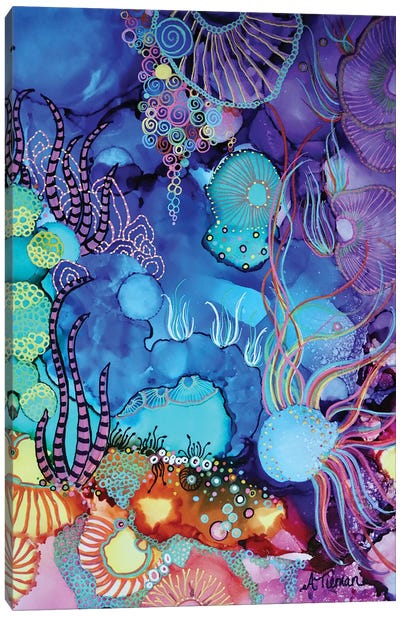 Intuition Canvas Art Print - Coral Art