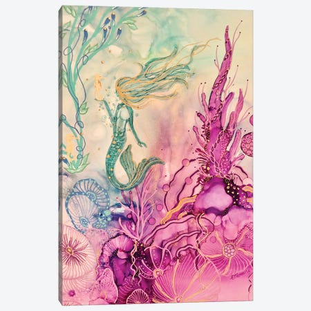 Enchanted Mermaid Canvas Print #TYM80} by Amy Tieman Canvas Art Print