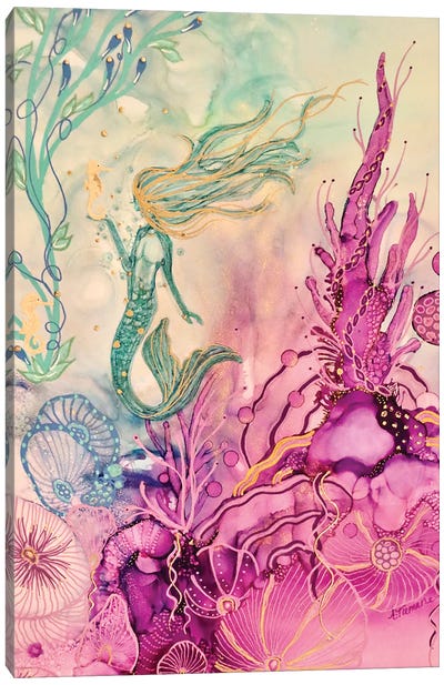 Enchanted Mermaid Canvas Art Print - Amy Tieman