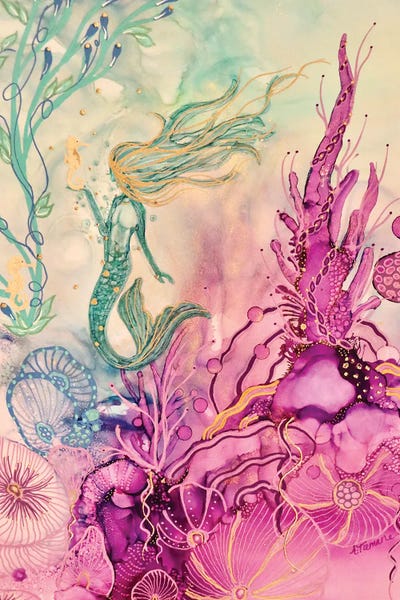 Alcohol Ink: Enchanted Mermaid by Amy Tieman