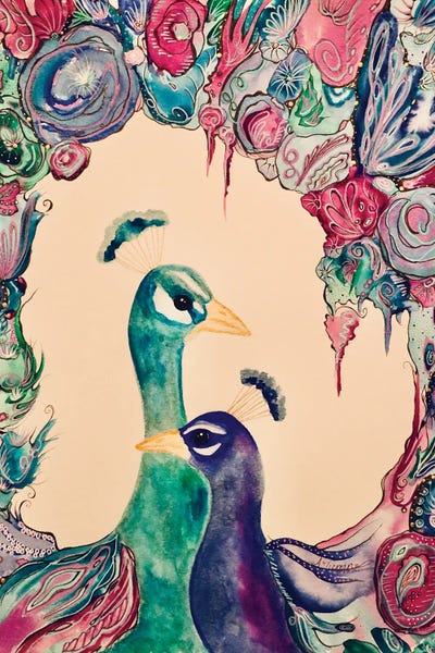 Alcohol Ink: Royal Peacocks by Amy Tieman