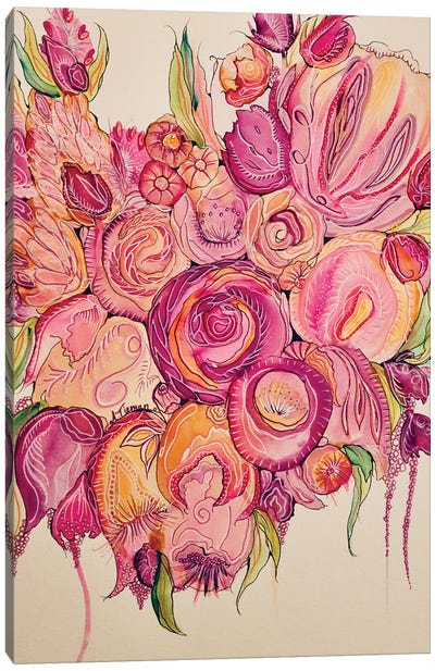 Blooms of Elation Canvas Art Print - Amy Tieman