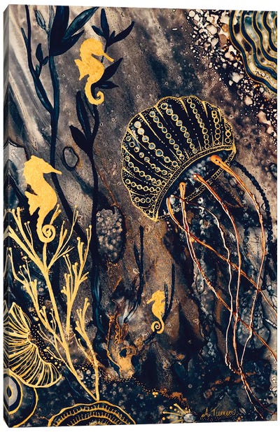 Royal Reef Canvas Art Print - Jellyfish Art