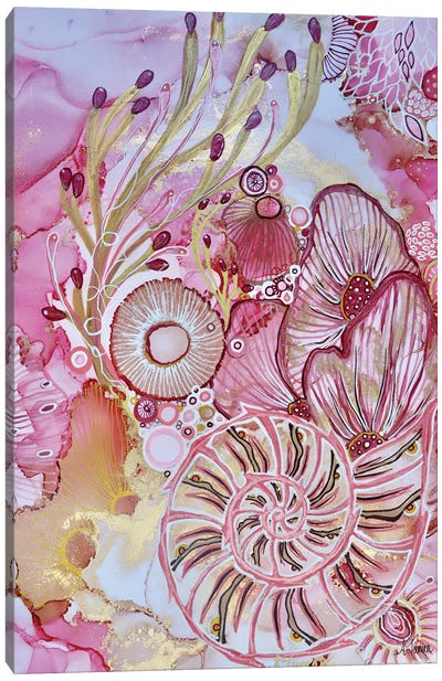 Coral Garden Canvas Art Print - Sea Shell Art