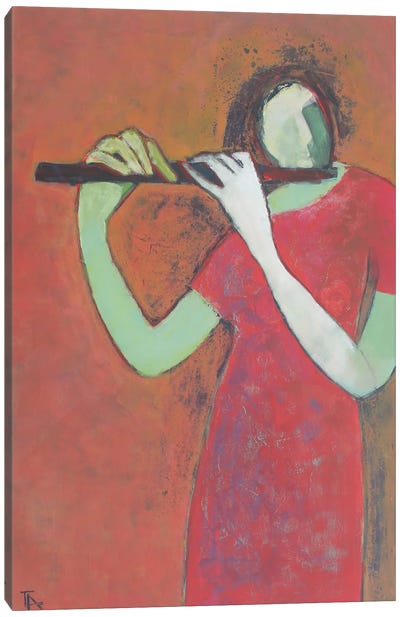 Flutist Canvas Art Print - Musician Art