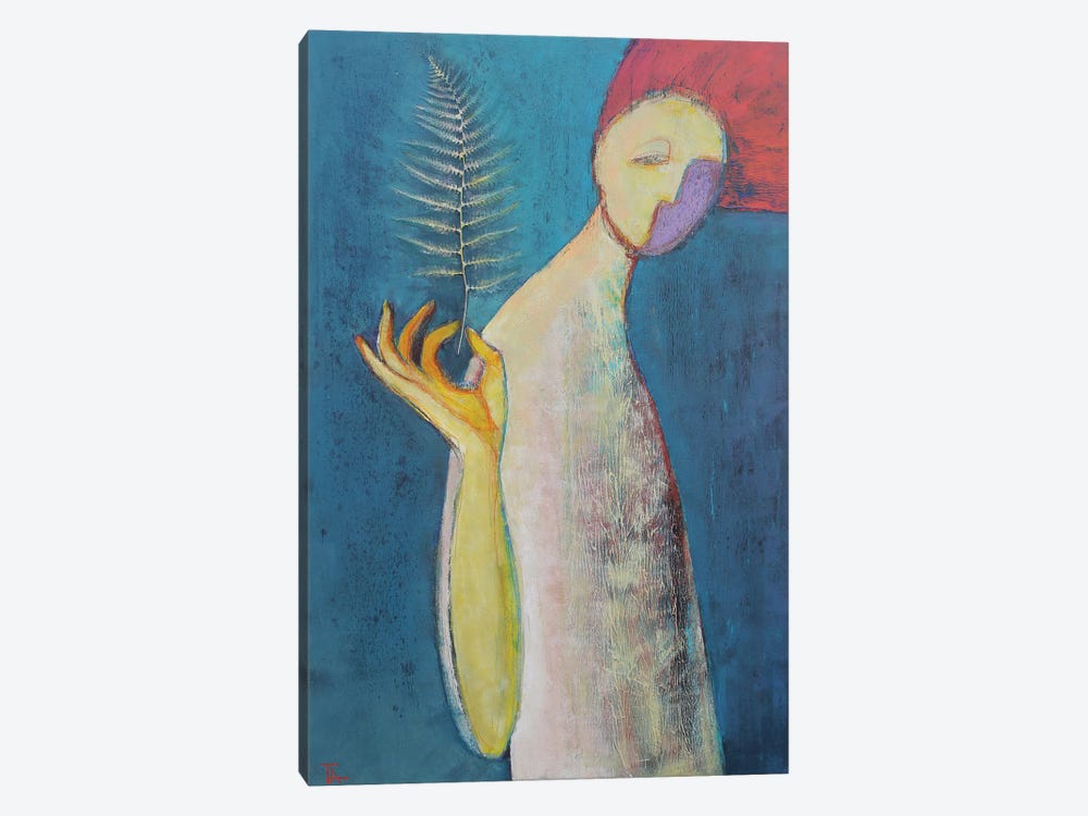 Girl With A Fern by Tatyana Ausheva 1-piece Canvas Art Print