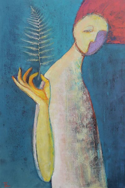 Ferns: Girl With A Fern by Tatyana Ausheva