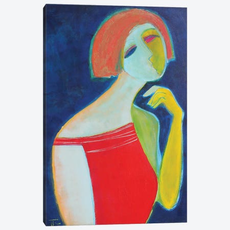 Lady In A Red Dress Canvas Print #TYN20} by Tatyana Ausheva Canvas Art