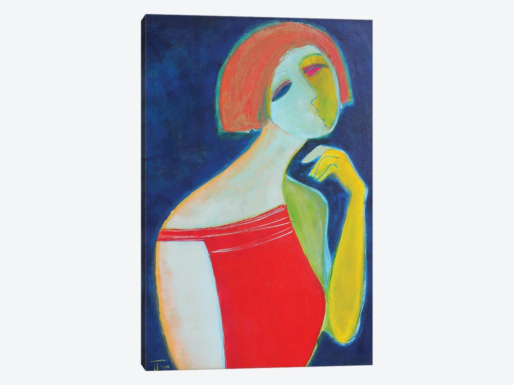 Lady In A Red Dress by Tatyana Ausheva 1-piece Canvas Wall Art