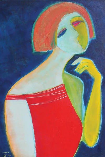 Tatyana Ausheva: Lady In A Red Dress by Tatyana Ausheva