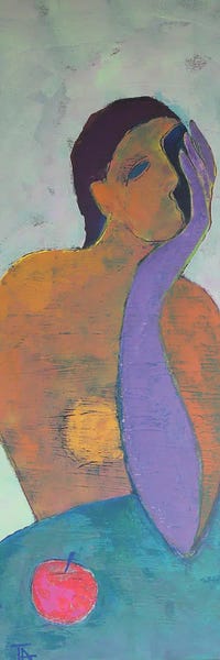 Tatyana Ausheva: Portrait With An Apple by Tatyana Ausheva