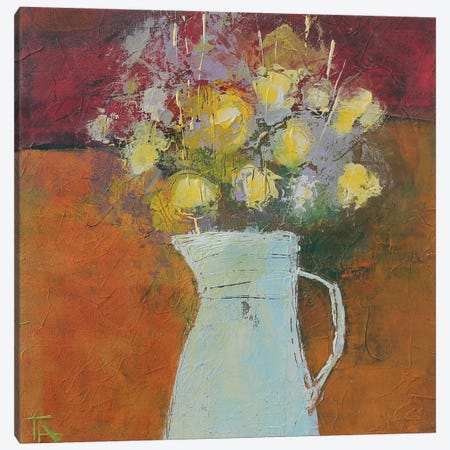 Spring Bouquet In A White Vase Canvas Print #TYN31} by Tatyana Ausheva Canvas Print