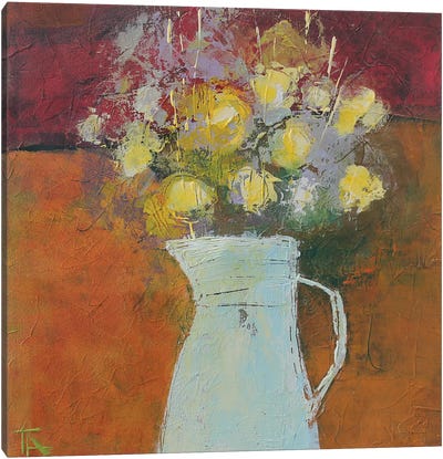 Spring Bouquet In A White Vase Canvas Art Print - Tatyana Ausheva