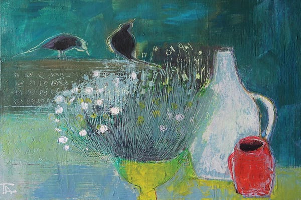 Tatyana Ausheva: Still Life With A Red Cup by Tatyana Ausheva