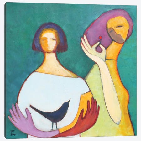 Two Sisters Canvas Print #TYN36} by Tatyana Ausheva Canvas Art