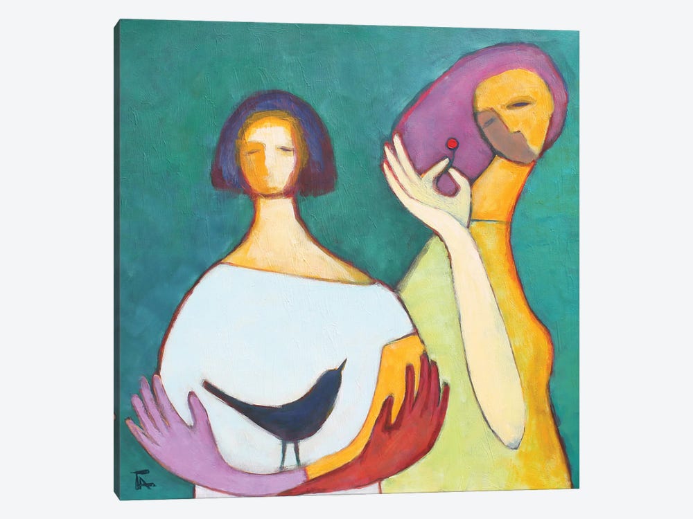 Two Sisters by Tatyana Ausheva 1-piece Canvas Print