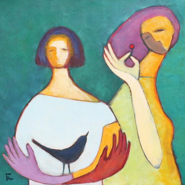 Complementary Colors: Two Sisters by Tatyana Ausheva