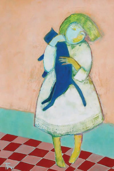 Gingham: Emma And The Cat by Tatyana Ausheva