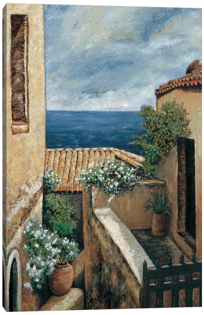 Coastal Village I Canvas Art Print - Mediterranean Décor
