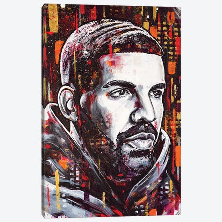 Drake Canvas Print #TYY12} by Tay Odynski Canvas Artwork