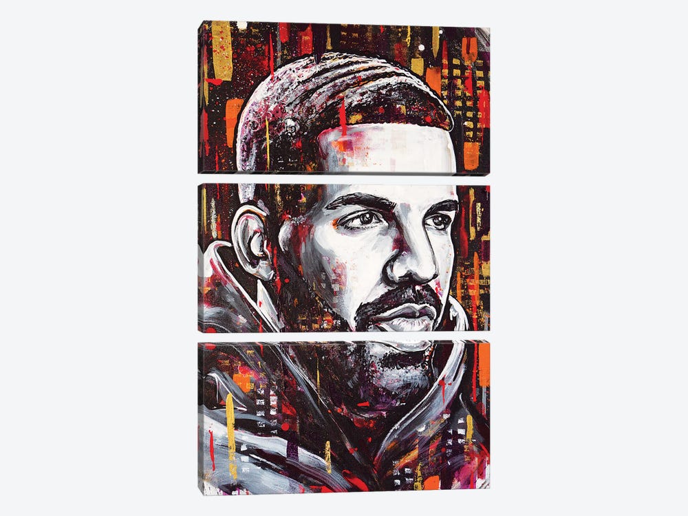 Drake by Tay Odynski 3-piece Canvas Print