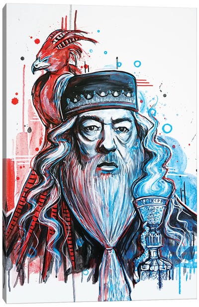 Dumbledore Canvas Art Print - Wizard Art
