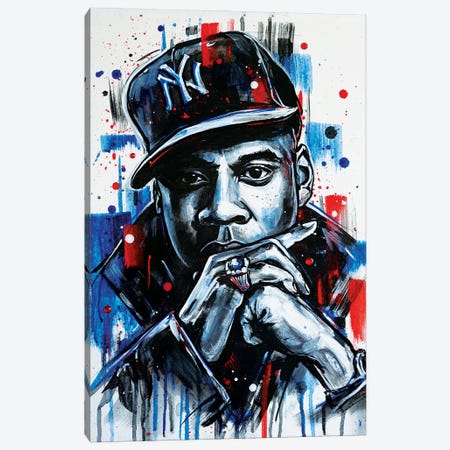 Jay Z Canvas Print #TYY22} by Tay Odynski Art Print