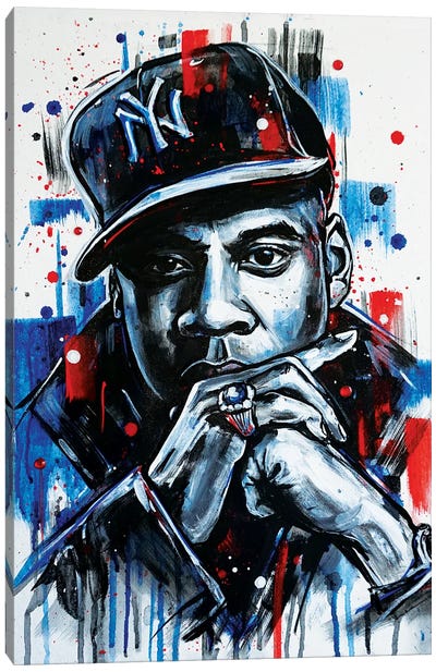Jay Z Canvas Art Print - Rap & Hip-Hop Art