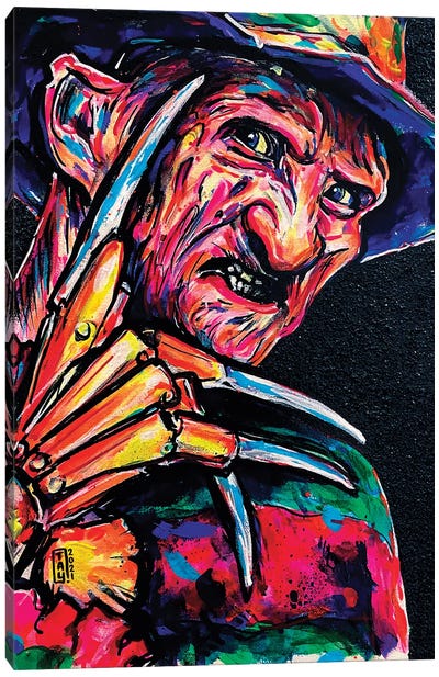 Freddy Canvas Art Print - Horror Movie Art