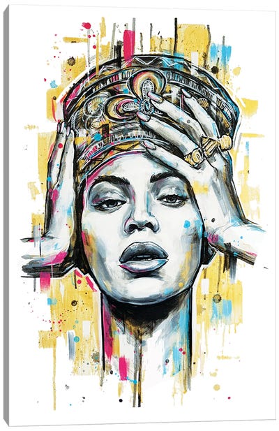 Queen B Canvas Art Print - Pop Music Art