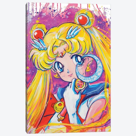 Sailor Moon Canvas Print #TYY32} by Tay Odynski Canvas Wall Art